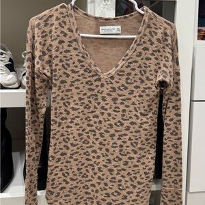 Abercrombie & Fitch Brown Leopard Print Top